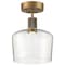 Access Lighting Port Nine Chardonnay, Chardonnay LED SemiFlush, Antique Brushed Brass Finish, Seeded Glass 63147LEDD-ABB/SDG - alternate 1